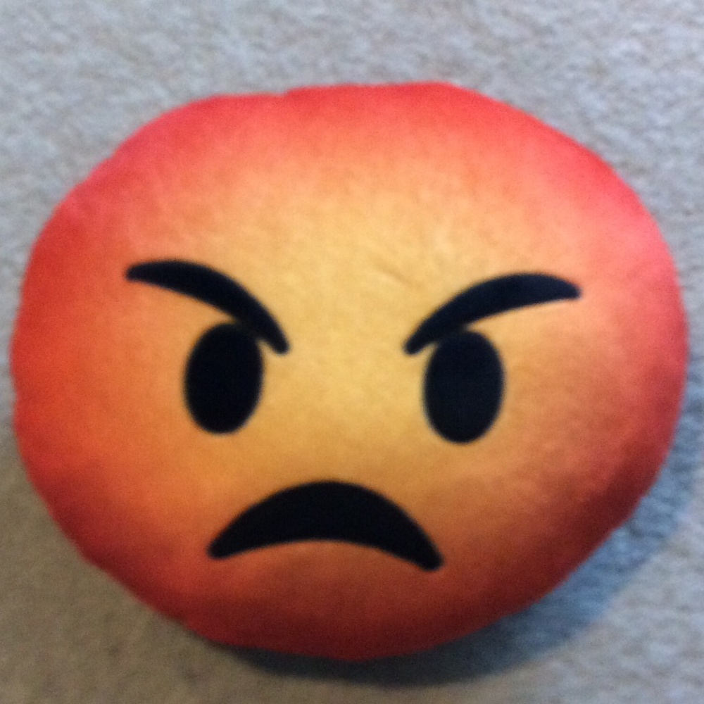 Angry Emoji Pillow